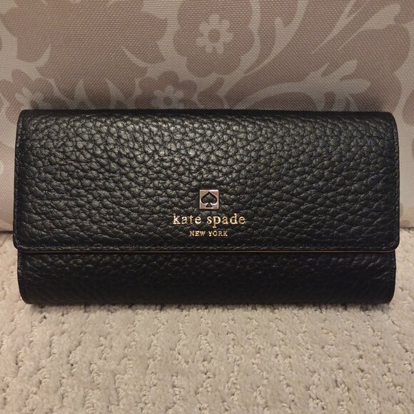 Kate Spade Wallet (black, 6in) - Picture 1 of 4